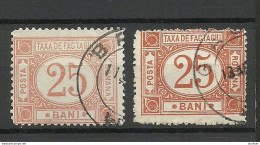 ROMANIA Rumänien 1898-1905 Michel 3 - 4 O Paketmarken - Paquetes Postales