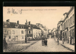 CPA Clermont, Place Limoges Et Rue Des Fontaines  - Clermont