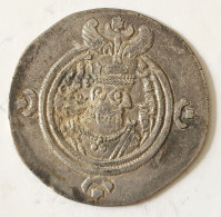 SASANIAN KINGS. Khosrau II. 591-628 AD. AR Silver  Drachm  Year 26 Mint AY - Oosterse Kunst