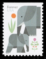 Etats-Unis / United States (Scott No.5714 - Elephant) [**] Position-2 - Unused Stamps