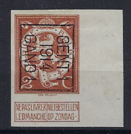 Nr. 109  Typo 51 B GENT I 1914 GAND I - ONGETAND / NON DENTELEE (*)   ; Staat Zie Scan ! - Typos 1912-14 (Lion)