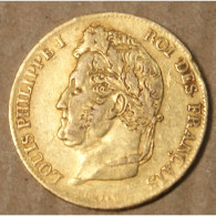 France LOUIS PHILIPPE Ier 20 Francs Or 1840 A , Lartdesgents.fr - 20 Francs (oro)