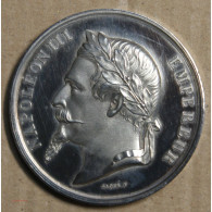 Médaille Argent Napoléon III "1er Prix Dessin Ornement",1864 Attribué à Pétua (16), Lartdesgents.fr - Royaux / De Noblesse