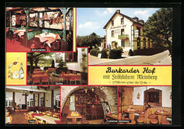 AK Klingenberg /Main, Gasthaus Burkarder Hof, Fröhlicher Weinberg, Balkanstube  - Hof