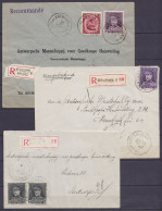 Lot De 7 Lettres Recommandées Affr. "Albert En Casquette" Càd ANTWERPEN-ANVERS 1932 à 1936 Pour E/V - 1931-1934 Quepis