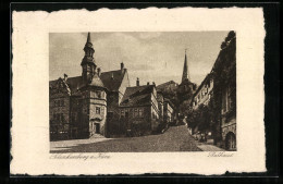 AK Blankenburg A. Harz, Strassenpartie Mit Rathaus  - Blankenburg