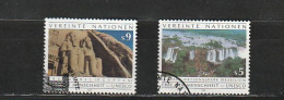 Nations Unies (Vienne) YT 137/8 Obl : Iguaçu , Abou Simbel  - 1992 - Used Stamps