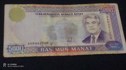 TÜRKMENİSTAN--    5000    MANAT           VF - Turkménistan