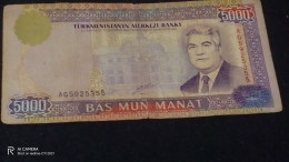 TÜRKMENİSTAN--    5000    MANAT           VF - Turkménistan