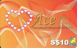 Singapore: Prepaid IDT - Ace - Singapore