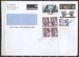 DENMARK 2012 ⁕ Nice Cover With Stamps Mi. 264 X4, 388, 1351 X2, 1525 X2 ⁕ A Prioritaire KØBENHAVNS Postmark - Brieven En Documenten