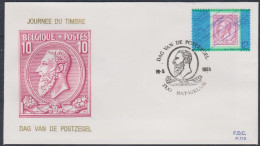 Belgique FDC 1984 2132 Journée Du Timbre Roi Léopold II Sint-Niklaas - 1981-1990