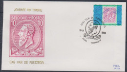 Belgique FDC 1984 2132 Journée Du Timbre Roi Léopold II Torhout - 1981-1990