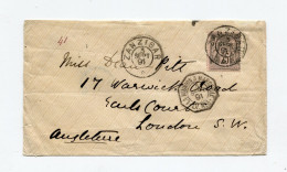 !!! LETTRE DE ZANZIBAR DE 1891 POUR LONDRES - Briefe U. Dokumente