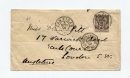 !!! LETTRE DE ZANZIBAR DE 1891 POUR LONDRES - Cartas & Documentos