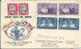 AFRIQUE DU SUD-OUEST LETTRE PJ 12d CIRCULEE WINDHOEK POUR JOHANNESBURG DE 1947 LETTRE COVER - Afrique Du Sud-Ouest (1923-1990)