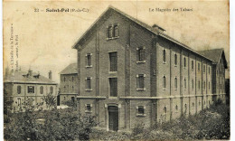 2440  - Pas De Calais -  SAINT - POL  :  LE MAGASIN  DES  TABACS    Circulée 1916 - Saint Pol Sur Ternoise