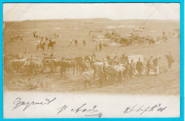 NEDERLAND Fotokaart Militaire Oefening 1901 Zwolle Utrecht Treinstempel Naar Den Haag - Manoeuvres