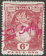 Tonga. 1897 Definitives. 6d Used (Pen Cancel). SG 47. M5070 - Tonga (...-1970)