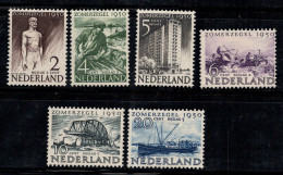 Pays-Bas 1950 Mi. 552-557 Neuf * MH 100% Culture, Navire - Unused Stamps