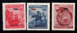 Yougoslavie 1949 Mi. 575-577 Neuf ** 100% AVIONSKA POST Poste Aérienne - Poste Aérienne
