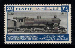 Égypte 1933 Mi. 163 Neuf * MH 80% 20 M, Locomotive, Chemin De Fer - Neufs