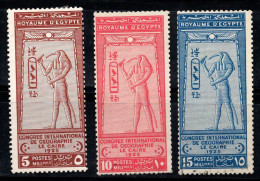 Égypte 1925 Mi. 94-96 Neuf * MH 80% Dio Thot, Le Caire - Unused Stamps