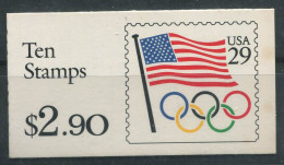 ÉTATS-UNIS 1991 Mi. 2129 Carnet 100% Neuf ** Drapeaux, Anneaux Olympiques - 1981-...