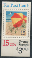 ÉTATS-UNIS 1990 Mi. 2076 Carnet 100% Neuf ** Parasol,Plage,15 (C)... - 3. 1981-...