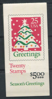 ÉTATS-UNIS 1990 Mi. 2115 Carnet 100% Neuf ** Sapin De Noël,25 (C)... - 1981-...