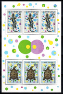 Slovaquie 2009 Mi. 621-22 Mini Feuille 100% Neuf ** Salamandre, Tortue - Blocs-feuillets