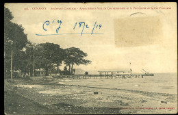 CONAKRY Boulevard Circulaire Appontement Abri Du Gouvernement Et La Factorie De La Cie Française 1914 James Timbre Décol - Guinée