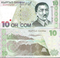 KYRGYZSTAN - KIRGISISTAN - 10 SOM 1997 PICK 14 - SIN CIRCULAR - UNZIRKULIERT - UNCIRCULATED - Kirgisistan