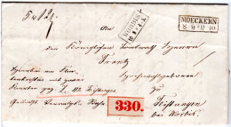 Preussen 1862, R2 MOECKERN U. Worbis Auf Paket Brief N. Teistungen - Lettres & Documents