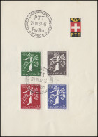 348-351 Landesausstellung: Post-Erinnerungsbaltt ZÜRICH PTT-Pavillon 29.8.39  - Sonstige & Ohne Zuordnung