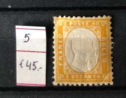 Italie Timbres N°5 De 1862 Neuf* - Mint/hinged