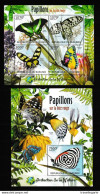 Burundi 2012 Blocs Endangered Butterflies S/S MNH/ ** - Blocks & Sheetlets