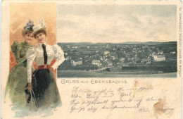 Gruss Aus Ebersbach Oberlausitz - Litho - Ebersbach (Loebau/Zittau)