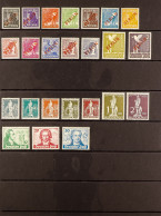 BERLIN - 1949 Red Overprints Set, UPU Set Goethe Sets (Michel 21/34, 35/41, 61/63) Mint Lightly Hinged. Cat. ??860 (24 S - Other & Unclassified