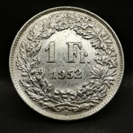 1 FRANC ARGENT 1952 B BERNE HELVETIA DEBOUT / SUISSE / SILVER - 1 Franken