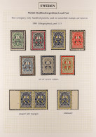 MALMO LOCAL POST 1888-1889 Mint Collection With 1888 (large Format) Set, Including A 35 Ore Marginal Horizontal Pair Imp - Other & Unclassified