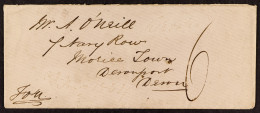 STAMP - 1863 (Nov) Envelope Posted Unpaid And Charged ??6?? (sixpence) From HMS ??Satellite?? At Montevideo, URUGUAY, To - ...-1840 Préphilatélie