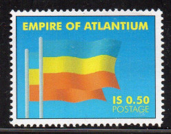 EMPIRE OF ATLANTIUM 2006 RARE NHM ONLY 3000 STAMPS ISSUED MICRONATION NEW SOUTH WALES AUSTRALIA INDEPENDENT NATION FLAG - Otros & Sin Clasificación