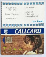 Ireland Telecom Eireann Callcard Chip Phone Card 20Units Tina Turner Certificate Mint - Lots - Collections