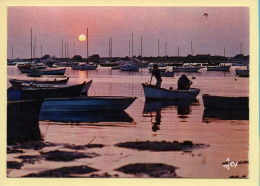 Coucher De Soleil : Derniers Reflets De Soleil Sur Le Fond Du Port / Bateaux / Barques (animée) (voir Scan Recto/verso) - Halt Gegen Das Licht/Durchscheink.