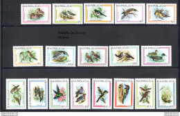1980 Barbuda - Yvert Et Tellier N. 469-86 - Uccelli - 18 Valori - MNH** - Altri & Non Classificati