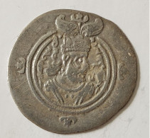 SASANIAN KINGS. Khosrau II. 591-628 AD. AR Silver Drachm Year 29 Mint ST - Orientalische Münzen