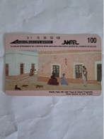 URUGUAY ANTEL FIGARI 100U UT BACK GREY SUPERBE - Uruguay