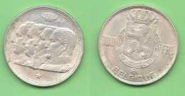 Belgio 100 Francs 1948 Belgique Belgium Silver Coin Royal Family Famille Royale - 50 Franc