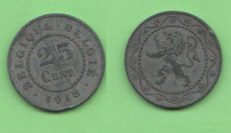 Belgique 25 Centimes 1918 German Occupation Of Belgium Belgio Belgen WW1 - 25 Cents